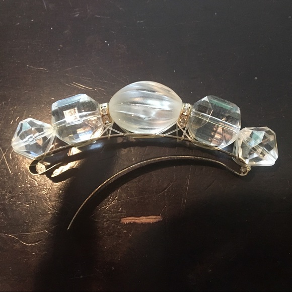 Crystal and Rhinestone Barrette - Picture 1 of 4